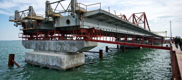 Строительство Крымского моста Строительство Крымского моста - Sputnik Южная Осетия