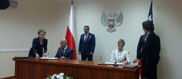 Главы МИД РЮО и ДНР подписывают протокол об установлении дипотношений Главы МИД РЮО и ДНР подписывают протокол об установлении дипотношений - Sputnik Южная Осетия