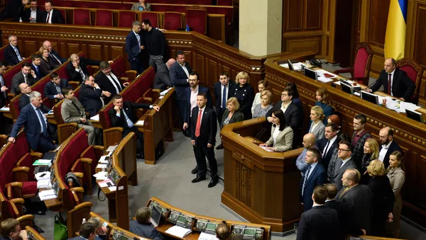 Депутаты на заседании Верховной рады Украины в Киеве - Sputnik Южная Осетия