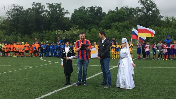 Открытие детского футбольного турнира в Беслане - Sputnik Южная Осетия