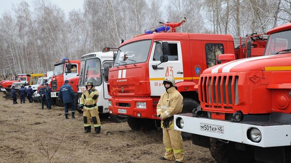 Учения МЧС по ликвидации лесных пожаров - Sputnik Южная Осетия