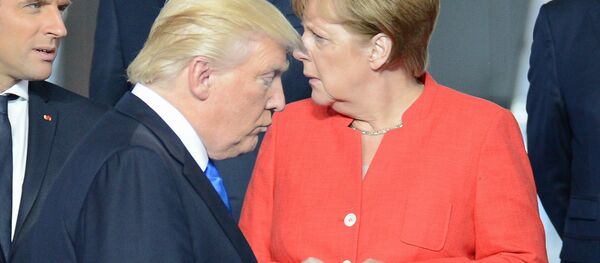 Президент США Дональд Трамп на саммите НАТО в Брюсселе Президент США Дональд Трамп на саммите НАТО в Брюсселе - Sputnik Южная Осетия