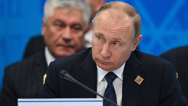 Президент РФ Владимир Путин на заседании совета глав государств ШОС - Sputnik Южная Осетия