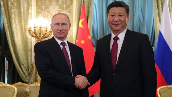 Встреча президента РФ В. Путина и председателя КНР Си Цзиньпина в Москве - Sputnik Южная Осетия