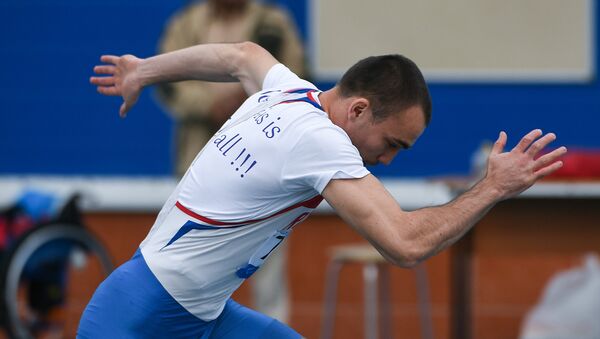 Чермен Кобесов на легкоатлетическом турнире Всероссийских паралимпийских соревнований - Sputnik Южная Осетия