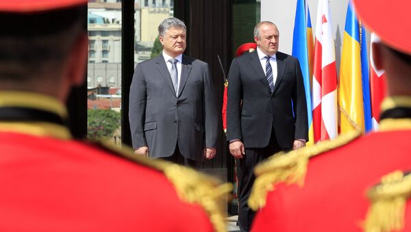 Президент Украины Петр Порошенко и президент Грузии Георгий Маргвелашвили - Sputnik Южная Осетия