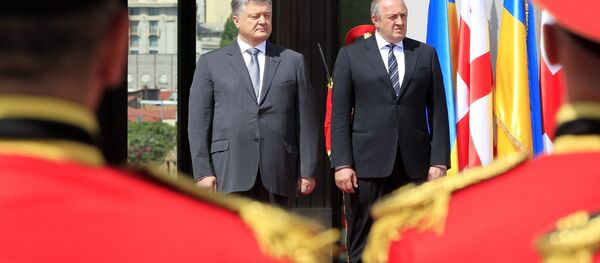 Президент Украины Петр Порошенко и президент Грузии Георгий Маргвелашвили - Sputnik Южная Осетия