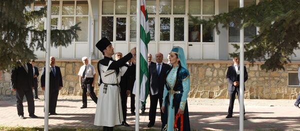 Церемония открытия посольства Абхазии в Южной Осетии Церемония открытия посольства Абхазии в Южной Осетии - Sputnik Южная Осетия