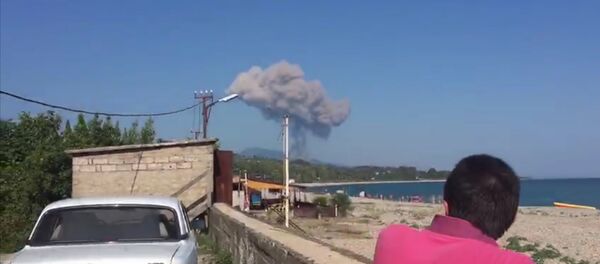 Кадры взрыва в селе Приморское - Sputnik Южная Осетия