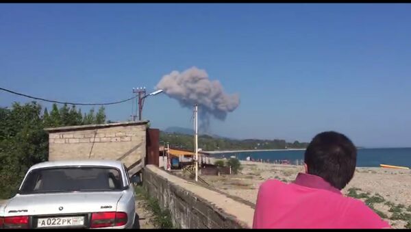 Кадры взрыва в селе Приморское - Sputnik Южная Осетия