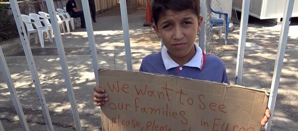 Сирийские беженцы на акции протеста в Афинах - Sputnik Южная Осетия