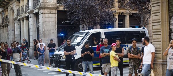 Ситуация на месте теракта в Барселоне Ситуация на месте теракта в Барселоне - Sputnik Южная Осетия