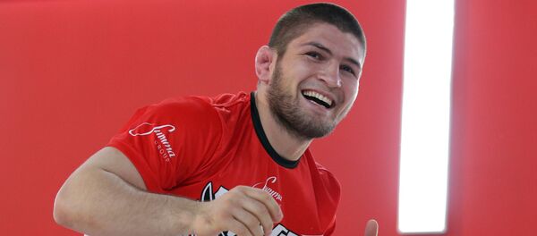 Тренировка бойца Хабиба Нурмагомедова Тренировка бойца Хабиба Нурмагомедова - Sputnik Южная Осетия