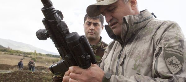 Показательные учения на полигоне. Показательные учения на полигоне. - Sputnik Южная Осетия