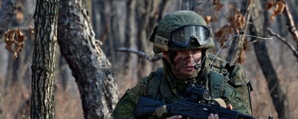 Комплексные тактические учения артиллерийских и разведывательных подразделений 83-й бригады ВДВ в Приморском крае Комплексные тактические учения артиллерийских и разведывательных подразделений 83-й бригады ВДВ в Приморском крае - Sputnik Южная Осетия