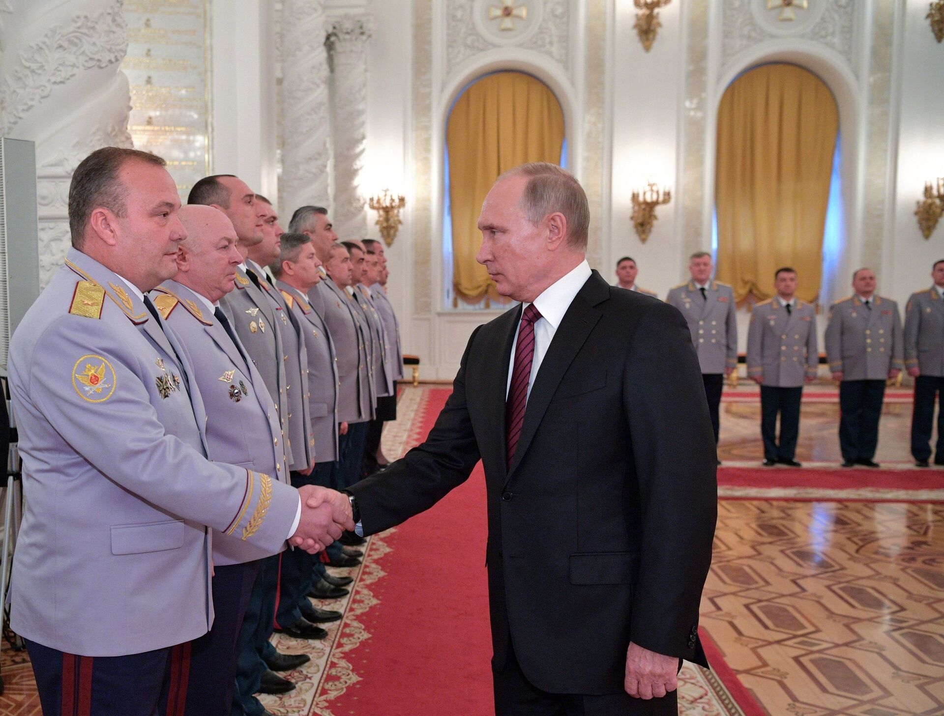Президент РФ В. Путин встретился с высшими офицерами в Кремле - Sputnik Южная Осетия, 1920, 20.08.2022