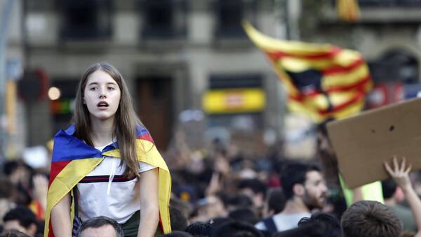 Всеобщая забастовка в поддержку референдума о независимости Каталонии в Барселоне - Sputnik Южная Осетия