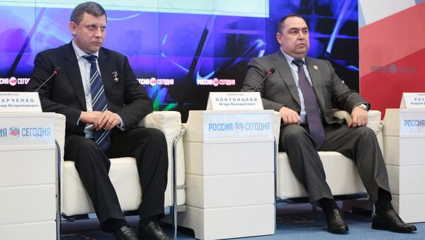 Пресс-конференция с участием лидеров ДНР и ЛНР в Крыму - Sputnik Южная Осетия