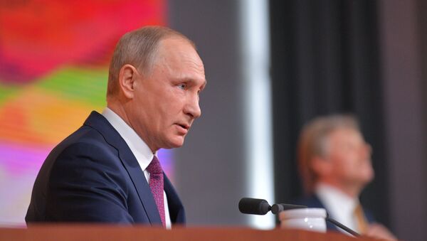 Ежегодная большая пресс-конференция президента РФ Владимира Путина - Sputnik Южная Осетия