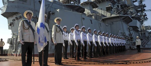 Заход ракетного крейсера Петр Великий в сирийский порт Тартус - Sputnik Южная Осетия