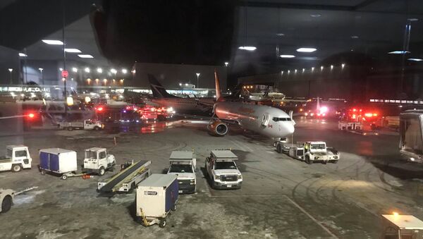 Автомобили аварийных служб в аэропорту Пирсон в Торонто, Канада, 5 января 2018 года - Sputnik Южная Осетия