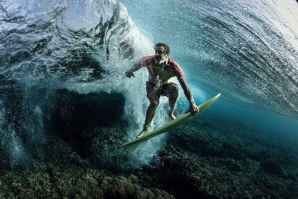 Снимок Under The Wave американского фотографа Rodney Bursiel, занявший 3-е место в категории Portrait конкурса подводной фотографии 2018 Underwater Photographer of the Year - Sputnik Южная Осетия