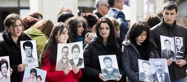 Митинг в Цхинвале в память жертв геноцида - Sputnik Хуссар Ирыстон