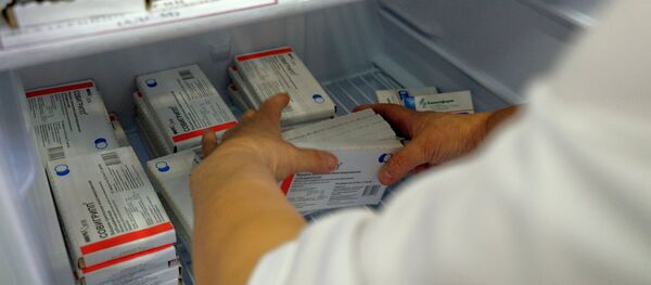 Упаковки с вакциной против гриппа - Sputnik Южная Осетия