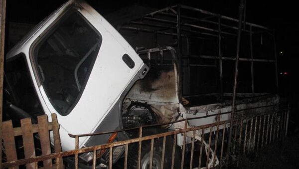 В Цхинвале сгорел грузовик - Sputnik Хуссар Ирыстон