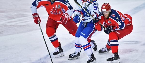 Матч 1/2 финала плей-офф Кубка Гагарина между командами СКА и ЦСКА - Sputnik Южная Осетия