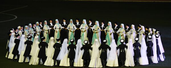 Концерт 3 ансамблей на стадионе Концерт 3 ансамблей на стадионе - Sputnik Южная Осетия