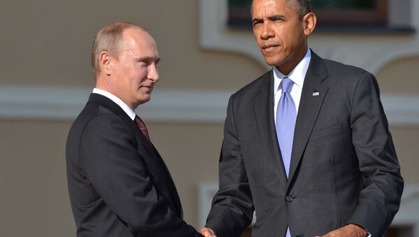 Президент России Владимир Путин (слева) и президент Соединенных Штатов Америки (США) Барак Обама - Sputnik Южная Осетия