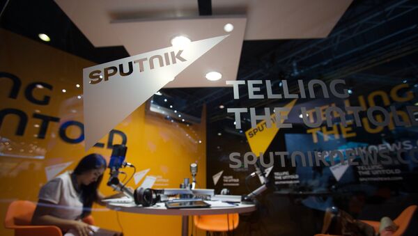 Павильон новостного агентства Sputnik на XIX Петербургском международном экономическом форуме - Sputnik Южная Осетия