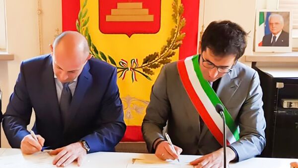 Подписание соглашения между Цхинвалом и Градаром - Sputnik Южная Осетия