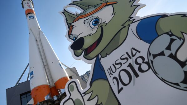 Фигура талисмана чемпионата мира по футболу 2018 в России волка Забиваки - Sputnik Южная Осетия