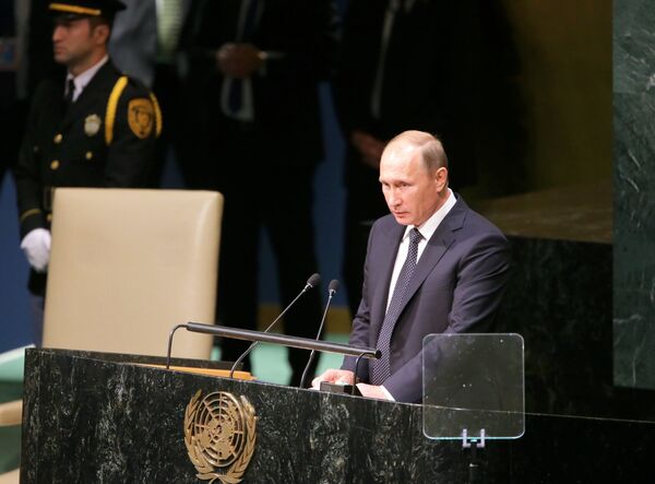 Президент РФ В.Путин принимает участие в 70-й сессии Генеральной Ассамблеи ООН - Sputnik Южная Осетия