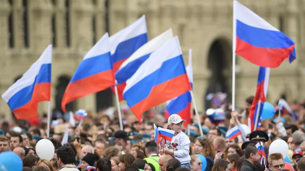 Праздничный концерт, посвященный Дню России, на Красной площади