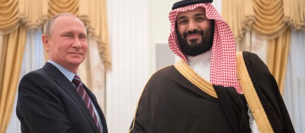Встреча президента РФ Владимира Путина с заместителем наследного принца Саудовской Аравии Мухаммадом ибн Салманом Аль Саудом Встреча президента РФ Владимира Путина с заместителем наследного принца Саудовской Аравии Мухаммадом ибн Салманом Аль Саудом - Sputnik Южная Осетия
