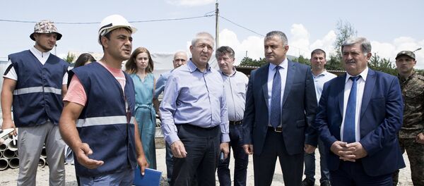 Президент РЮО проверил объекты строительства - Sputnik Южная Осетия