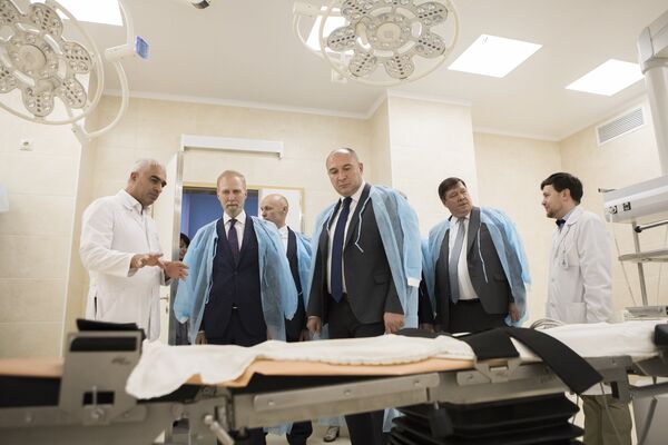 Открытие операционно-хирургического корпуса республиканской больницы г.Цхинвал Открытие операционно-хирургического корпуса республиканской больницы г.Цхинвал - Sputnik Хуссар Ирыстон