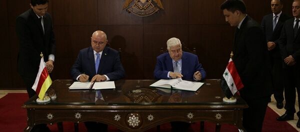 Цхинвал и Дамаск установили дипломатические отношения Цхинвал и Дамаск установили дипломатические отношения - Sputnik Южная Осетия