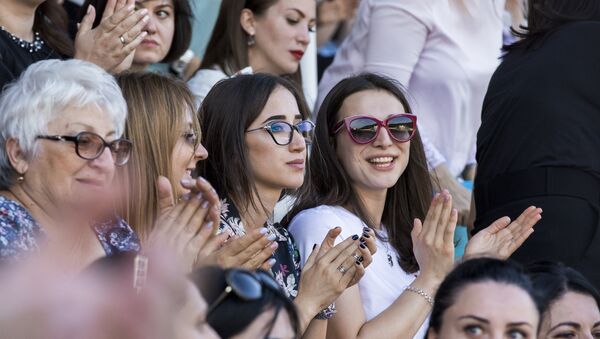 Празднование десятилетия признания Южной Осетии на стадионе в Цхинвале - Sputnik Южная Осетия