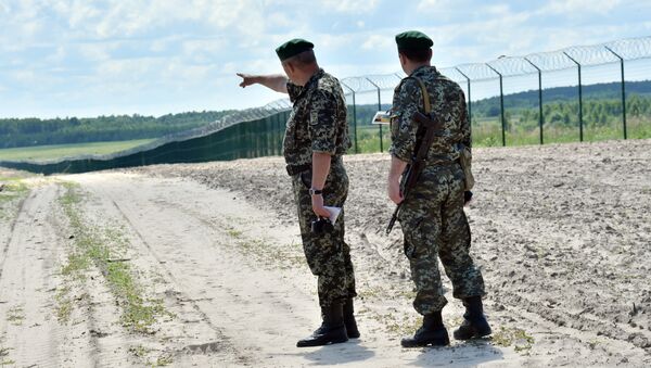 Украинский пограничник на российско-украинской границе - Sputnik Южная Осетия