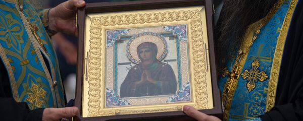Икона Божией Матери Умягчение Злых Сердец (Семистрельная) - Sputnik Южная Осетия