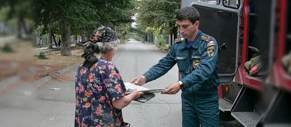 МЧС РФ в Цхинвале в августе 2008 года МЧС РФ в Цхинвале в августе 2008 года - Sputnik Южная Осетия