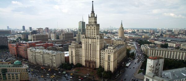 Высотное здание на площади Красных Ворот в Москве Высотное здание на площади Красных Ворот в Москве - Sputnik Южная Осетия