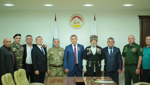 Встреча с делегацией Союза абхазских добровольцев Кабардино-Балкарской Республики - Sputnik Южная Осетия