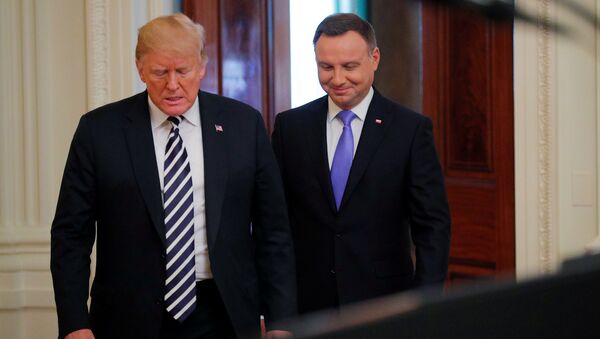 Президент США Дональд Трамп и президент Польши Анджей Дуда - Sputnik Южная Осетия