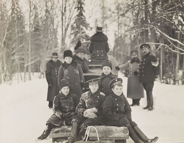Цесаревич Алексей зимой в Царском селе, 1915 г - Sputnik Южная Осетия