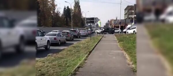 Пробка после пожара на заводе Электроцинк - Sputnik Южная Осетия